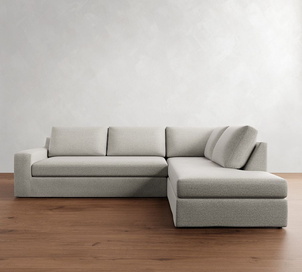 Big Sur Square Arm Slipcovered Return Bumper Sectional (114&quot;&ndash;146&quot;)