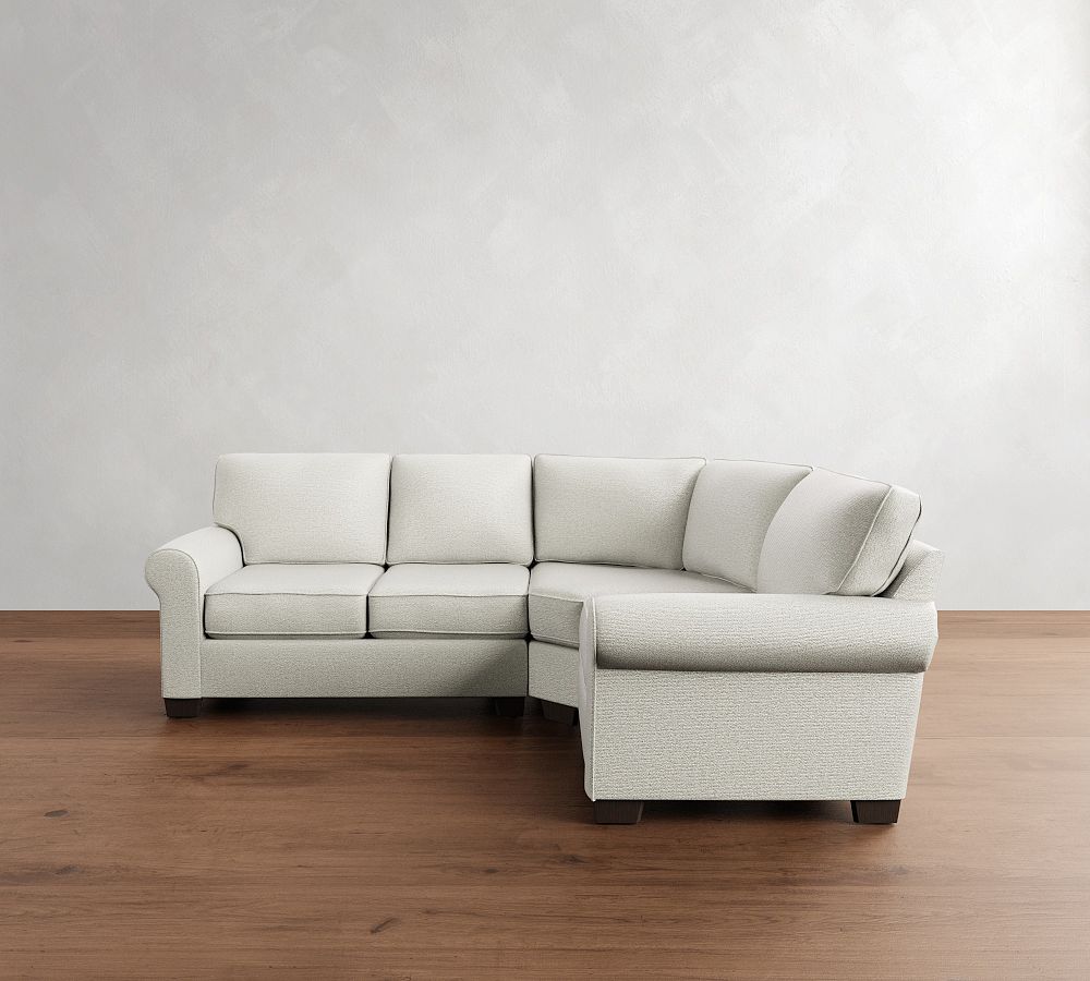 Buchanan Roll Arm 3-Piece Curved Wedge Sectional (100&quot;)