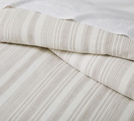 Pottery Barn Hawthorn Striped duvet king / cali king 2 shams offers