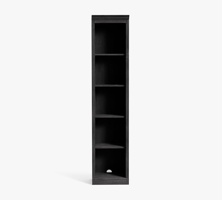 Thin black bookcase hotsell