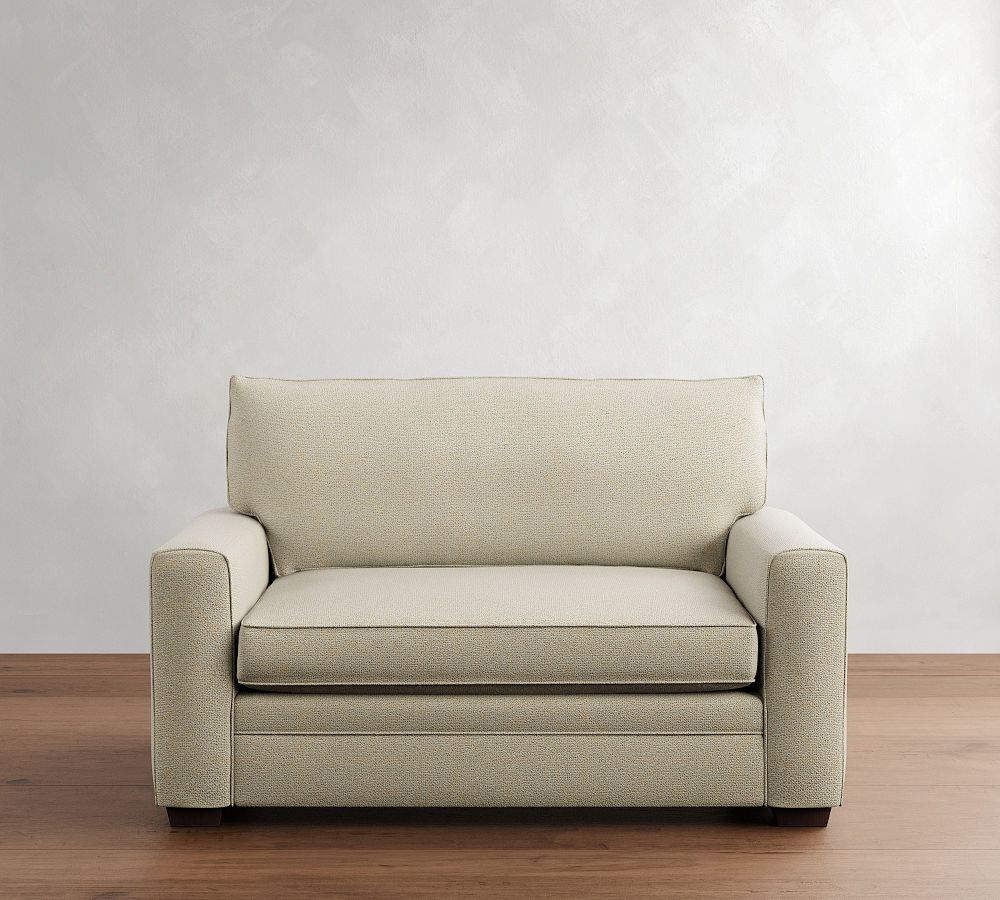 Pearce Square Arm Twin Sleeper Sofa with Memory Foam Mattress (58&quot;)
