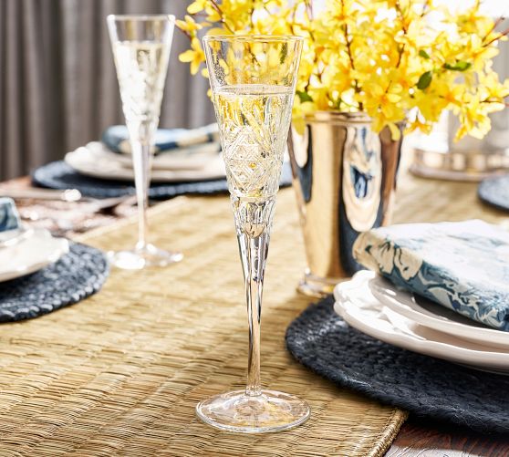 Antique Cut Champagne Flutes