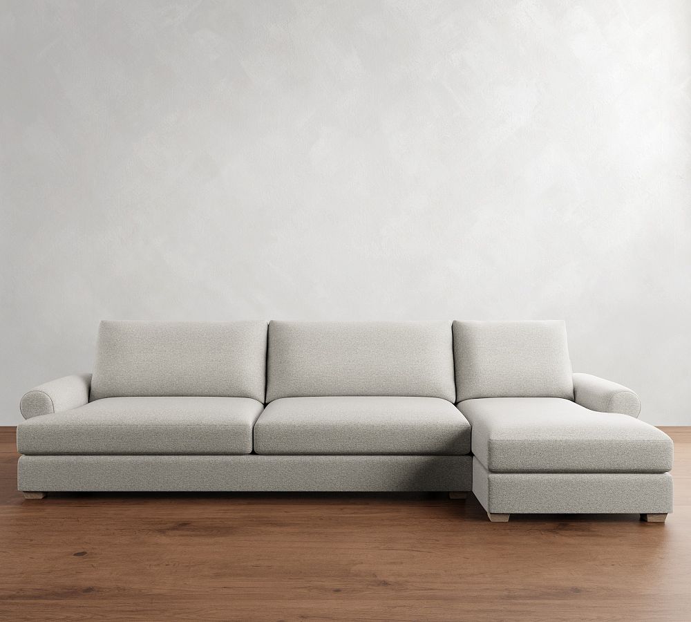 Canyon Roll Arm Chaise Sectional (121&quot;&ndash;165&quot;)