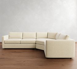 Carmel Slim Arm 3-Piece Wedge Sectional (120&quot;&ndash;126&quot;)