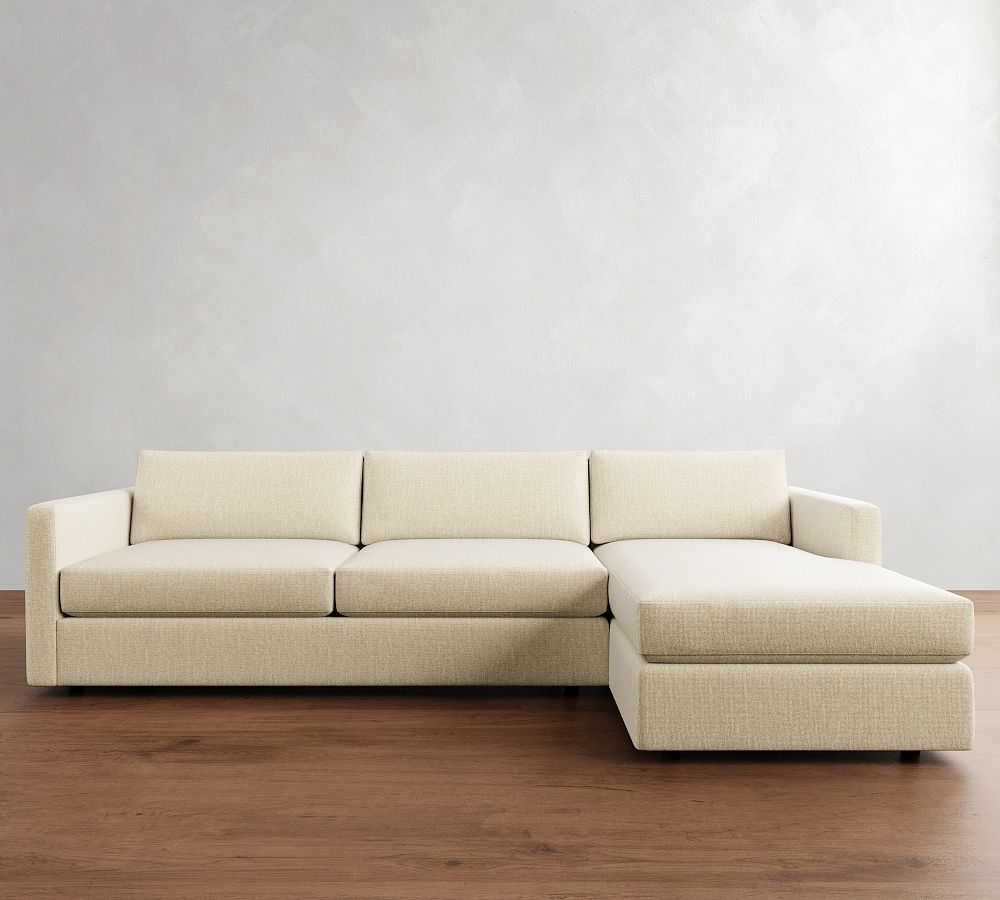 Carmel Slim Arm Chaise Sectional (107&quot;&ndash;129&quot;)