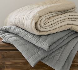 Willow Handcrafted Linen Cotton Twill Quilt &amp; Shams
