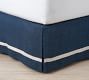 Belgian Flax Linen Contrast Flange Bed Skirt