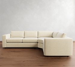 Carmel Wide Arm 3-Piece Wedge Sectional (120&quot;&ndash;129&quot;)