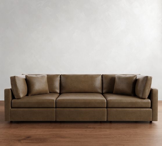 Modular Leather Sofa (74"–160")