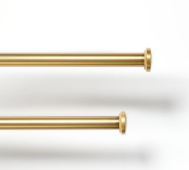 Brass Double Curtain Rod & Wall Bracket
