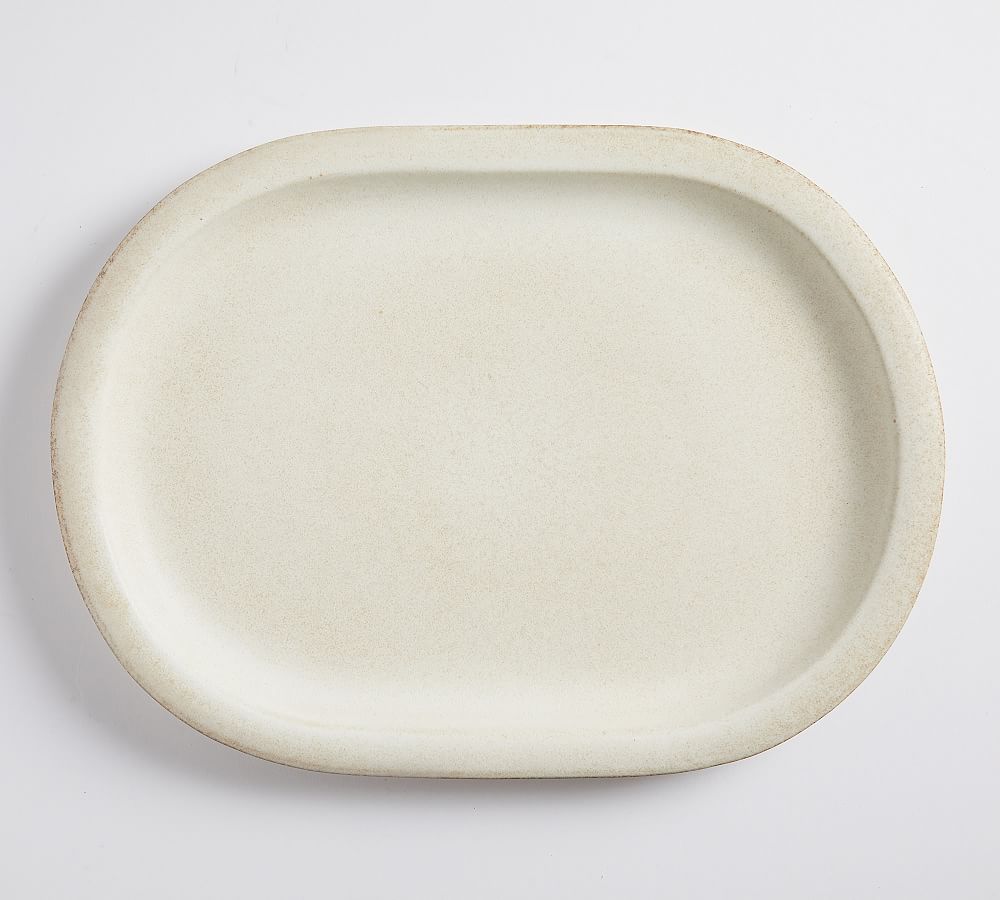 Mendocino Stoneware Serving Platter - Ivory
