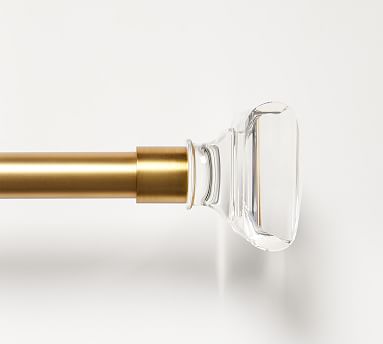 Brass Glass Square Finial