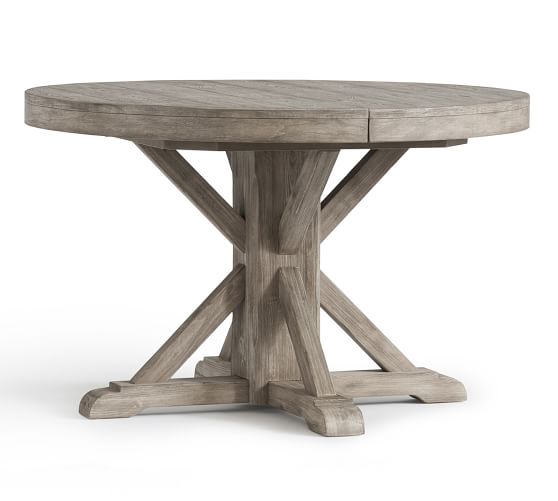 Benchwright Round Pedestal Extending Dining Table (48")