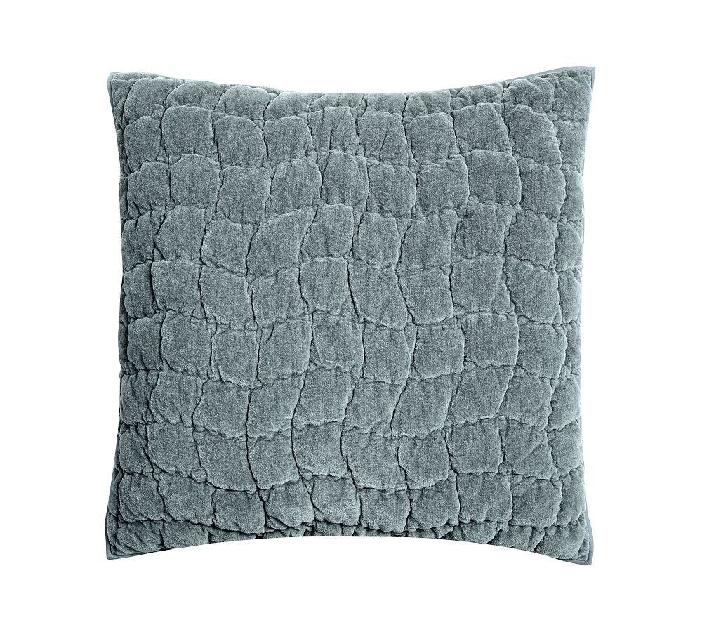 Cozy Cloud Quilted Sham - Steel Blue