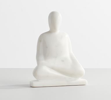 Marble Meditating Form, 5.5W x 7"H