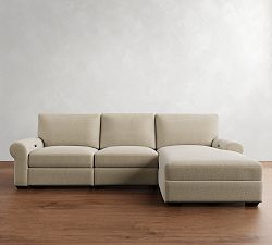 Big Sur Roll Arm Power Reclining Chaise Sectional (116&quot;-128&quot;)