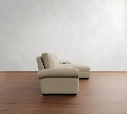 Big Sur Roll Arm Power Reclining Chaise Sectional (116&quot;-128&quot;)