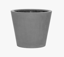Lightweight Handcrafted Fiber Stone Cylinder Indoor/Outdoor Planters