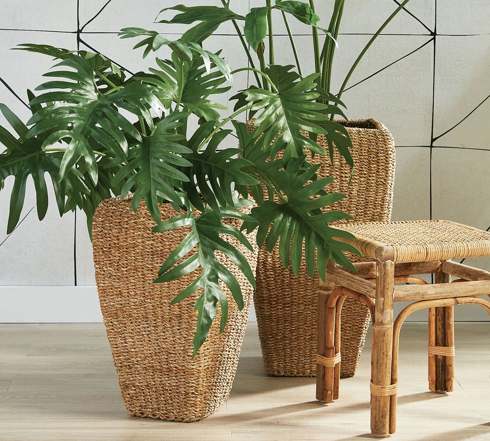 Seagrass Square Planters, Set of 2