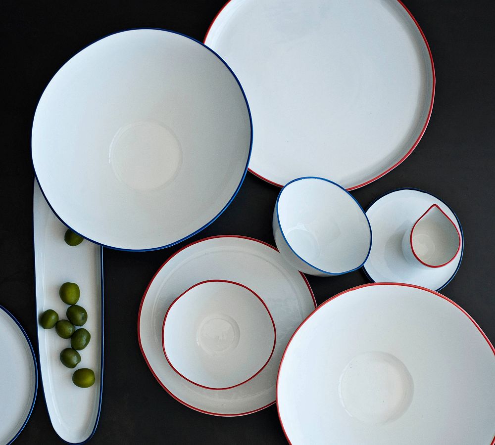 Abbesses Porcelain Pasta Bowls, Set of 4