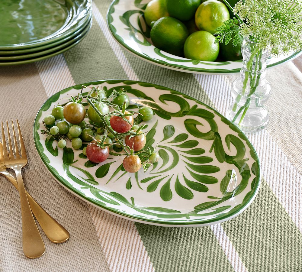 Puebla Porcelain Oval Serving Platter