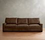 Turner Square Arm Leather Sofa (65&quot;&ndash;104&quot;)