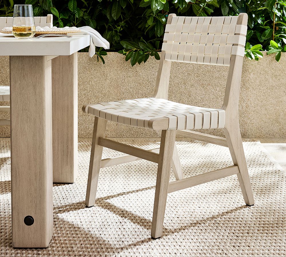 Abbott Acacia Woven Outdoor Dining Chair