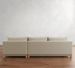 Jake Tufted Seadrift Wood Base Chaise Sectional (110&quot;&ndash;120&quot;)