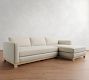 Jake Seadrift Wood Base Chaise Sectional (110&quot;&ndash;120&quot;)