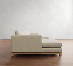 Jake Seadrift Wood Base Double Chaise Sectional (143&quot;&ndash;163&quot;)