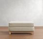 Jake Seadrift Wood Base Ottoman