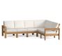Malibu Teak 6-Piece Outdoor Sectional (108&quot;)