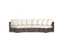 Huntington Wicker Rounded Outdoor Sectional (137&quot;)