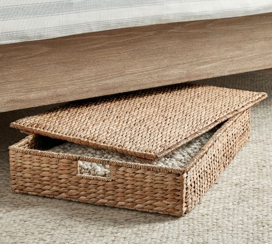 Savannah Handwoven Seagrass Lidded Underbed Basket