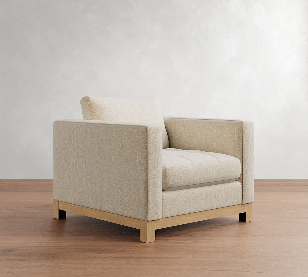Jake Tufted Seadrift Wood Base Chair