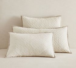 Cross Stitch Velvet Quilted Sham