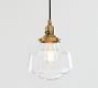 Schoolhouse Glass Cord Pendant (8&quot;-11&quot;)