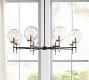 Camryn Glass Globe Round Chandelier (36&quot;-48&quot;)