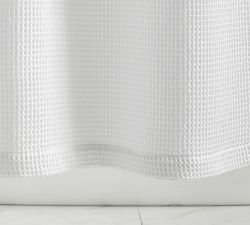 Waffle Weave Cotton Shower Curtain