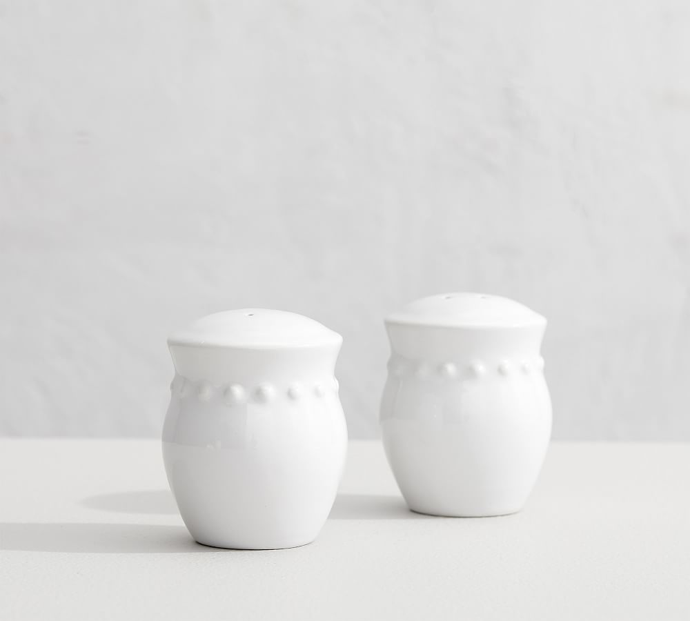 Emma Beaded Stoneware Salt &amp; Pepper Shakers