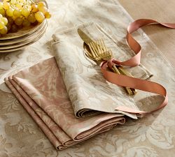 Stella Damask Organic Cotton Napkins - Set of 4