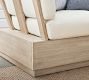 Indio Eucalyptus Modern Platform 4-Piece Outdoor Sectional Set (95&quot;)