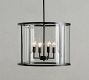 Manor Outdoor Round Glass &amp; Iron Pendant (18&quot;)