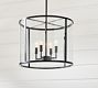 Manor Outdoor Round Glass &amp; Iron Pendant (18&quot;)