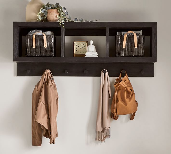 Cubby shelf with hooks hotsell