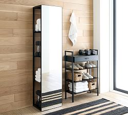 Temple Street Storage Floor Mirror