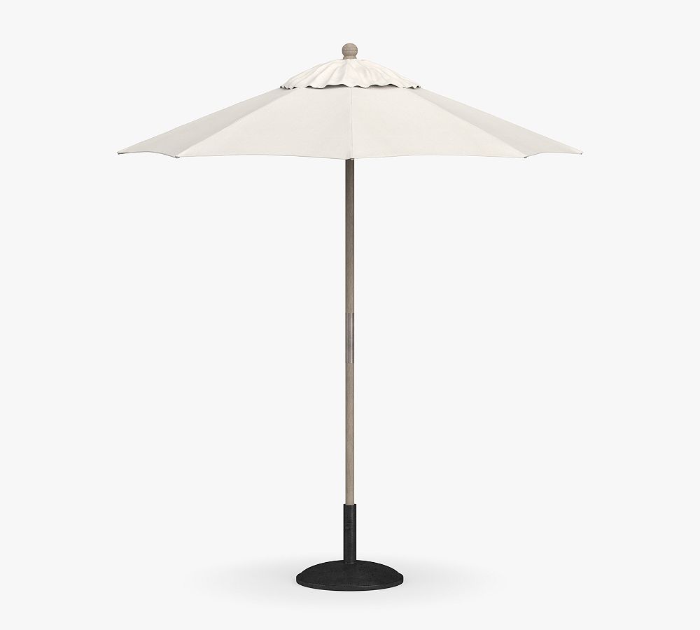 6' Round Outdoor Patio Umbrella &ndash; Eucalyptus Tilt Frame&#8203;