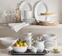 Emma Beaded Stoneware Oval Serving Platter