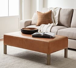 Arden Leather Ottoman
