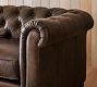 Chesterfield Roll Arm Leather Sofa (65&quot;&ndash;96&quot;)